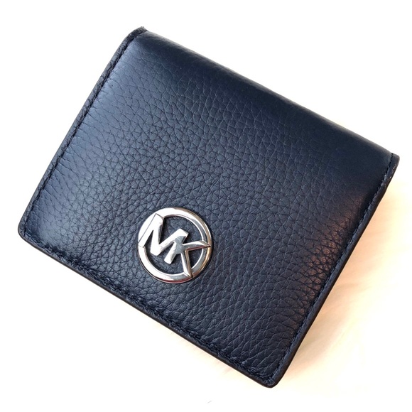 MICHAEL Michael Kors Handbags - Michael Kors Fulton Carryall Card Case Wallet Navy